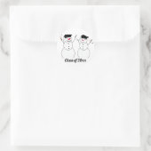 卒業雪だるま ラウンドシール (バッグ)