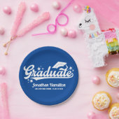 卒業青卒業パーティー ペーパープレート (パーティー)