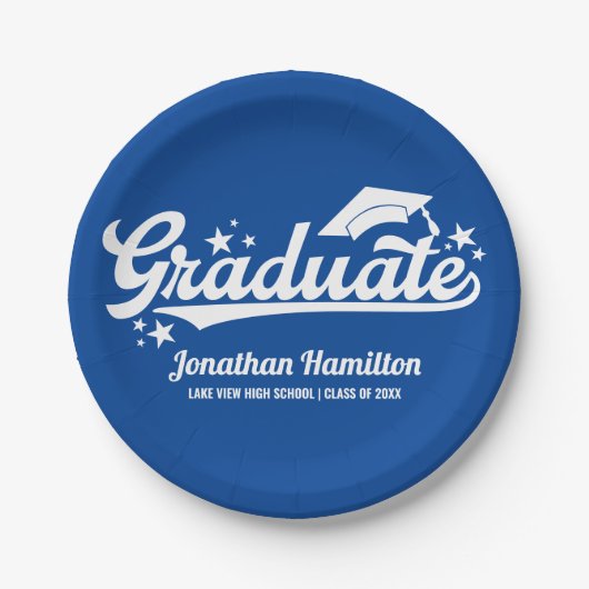 卒業青卒業パーティー ペーパープレート (正面)
