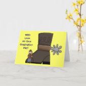 卒業靴&スパー – 西部 カード (黄色い花)