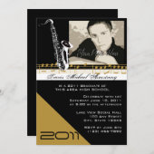 卒業音楽/サクソフォン 招待状 (正面/裏面)