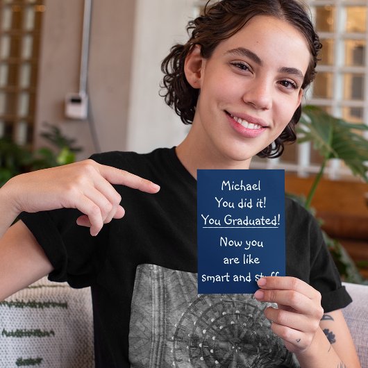 卒業頭が切れるユーモアおもしろい卒業祝い カード