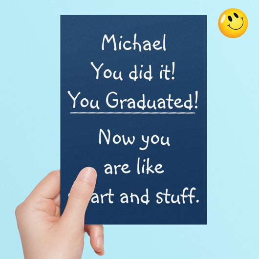 卒業頭が切れるユーモアおもしろい卒業祝い カード