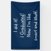 卒業頭が切れる会おもしろいおもしろい・デコール 横断幕 (縦)