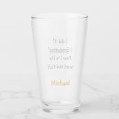 卒業頭が切れる党おもしろい名ビール タンブラーグラス (裏面)