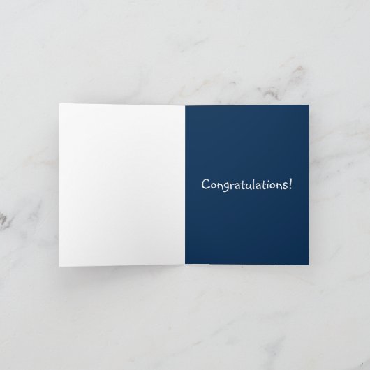 卒業頭が切れる祝いおもしろい引用文 カード (内部)