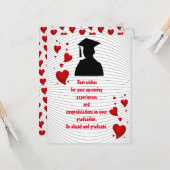 卒業願おもしろいい カード (正面/裏面インサイチュ)