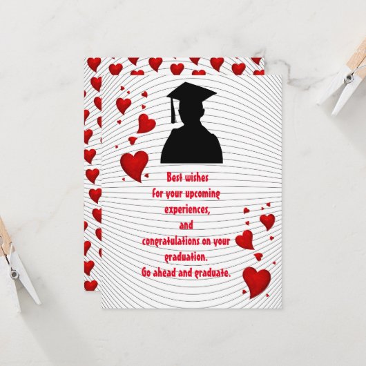 卒業願おもしろいい カード (正面/裏面インサイチュ)