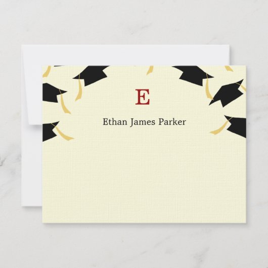 卒業飛んでいるサンキューカード サンキューカード (正面)