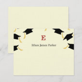 卒業飛んでいるサンキューカード サンキューカード (正面/裏面)