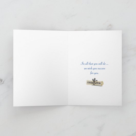 卒業飛んでいる帽 カード (内部)