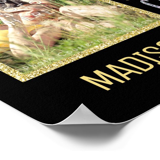 卒業高校の卒業写真コラージュ ポスター (角)