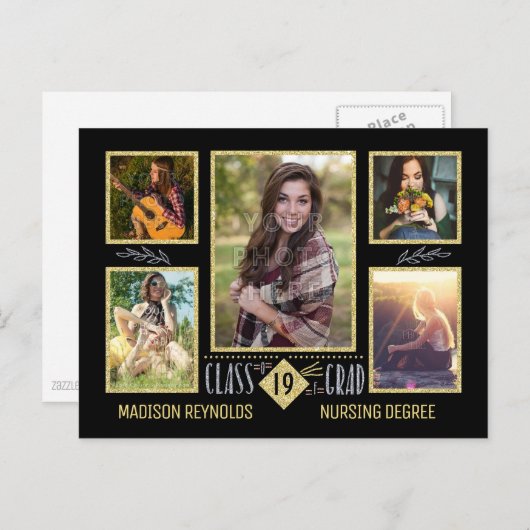 卒業高校大学卒業写真学校 案内ポストカード (正面/裏面)