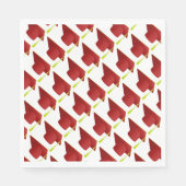 卒業高校、カレッジレッドキャップパターン スタンダードランチョンナプキン (正面)