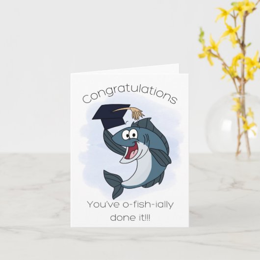 卒業魚 カード (黄色い花)