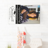 卒業1写真おめでとう2023年卒業ブラック 横断幕 (インサイチュ)