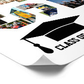 卒業1日目のWordフォトコラージュ ポスター (角)