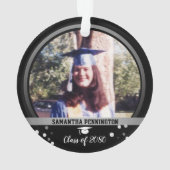 卒業1枚の写真紙吹雪記念 オーナメント (裏面)