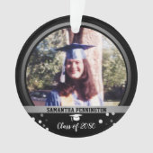卒業1枚の写真紙吹雪記念 オーナメント (正面)