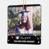 卒業1枚の写真紙吹雪記念 セラミックオーナメント (左)