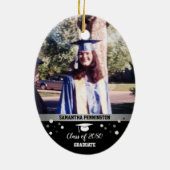 卒業1枚フォトお祝い記念 セラミックオーナメント (裏面)