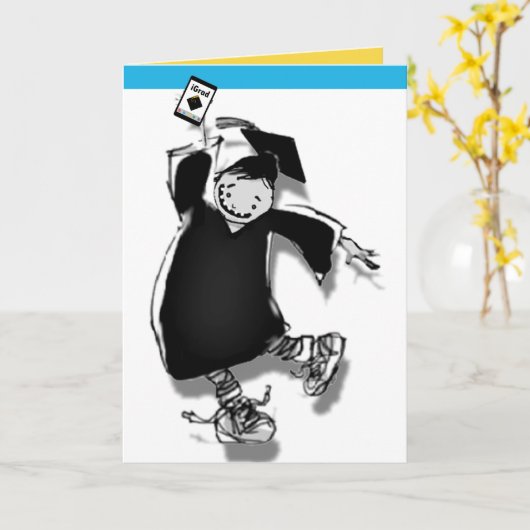 卒業10代の少年 カード (黄色い花)