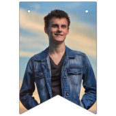 卒業12写真クラス年名黒金ゴールド バンティングフラッグ (第2の旗)