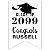 卒業12写真区分年おめでとう名 バンティングフラッグ (第1の旗)