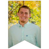 卒業12写真年おめでとう名ブラック バンティングフラッグ (第2の旗)