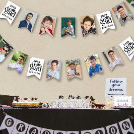 卒業12枚はっきりした写真タイプ年氏名 バンティングフラッグ