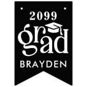 卒業12枚はっきりした写真タイプ年氏名 バンティングフラッグ (第1の旗)