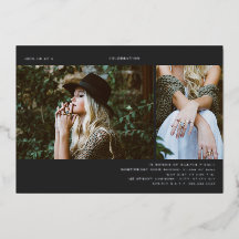 卒業2フォトラインアートダークグレー