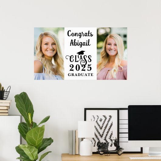 卒業2写真教室ファンシータイポグラフィ ポスター (ホームオフィス)