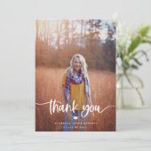 卒業2枚の写真サンキューカード サンキューカード (スタンド正面)