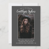 卒業2枚フォトカスタムモダン卒業 招待状 (裏面)