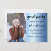 卒業2枚組フォト｜ブルースクリプト クールブラシ 記念品 招待状 (裏面)