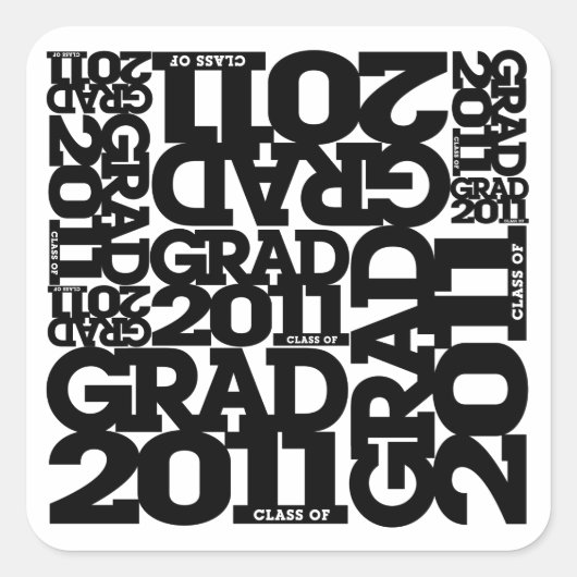 卒業2011ステッカー1 スクエアシール (正面)