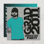 卒業2011年パーティの招待状漫画写真1 招待状 (正面/裏面)