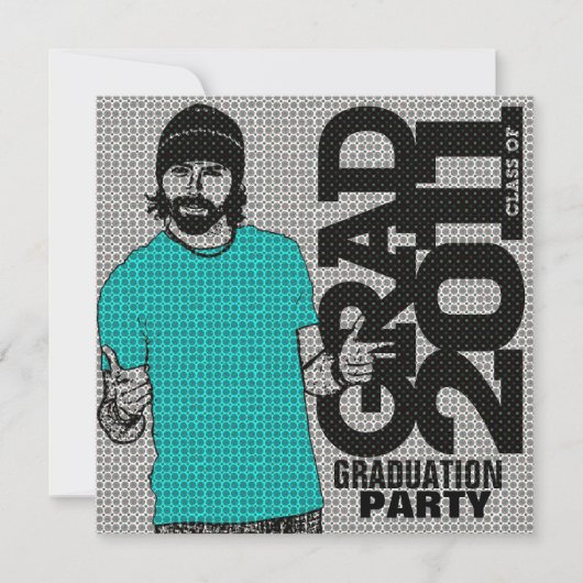 卒業2011年パーティの招待状漫画写真1 招待状 (正面)