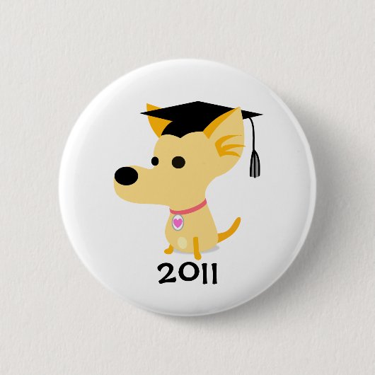 卒業2011犬 缶バッジ (正面)
