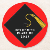 卒業2023党はラウンド紙コースターを支持 ラウンドペーパーコースター (正面)