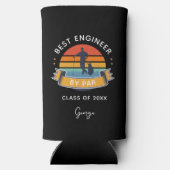 卒業2024エンジニアバイパー最高のハウスパーティー スリム缶クーラー (裏面)