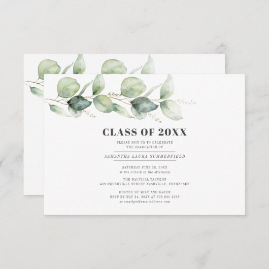 卒業2024ユーカリプタスグラードパーティー 招待状 (正面/裏面)