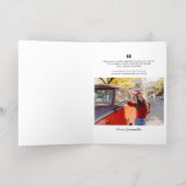 卒業2024写真ありがとう卒業金ゴールド 箔グリーティングカード (内側レイダウン)