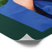 卒業2024 Grad写真グリーンスクリプト ポスター (角)