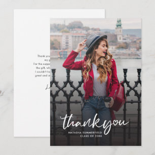 卒業2024 Grad Photo Script Thank You 招待状