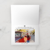 卒業2024 Grad Photo Script Thank You 箔グリーティングカード (内側レイダウン)