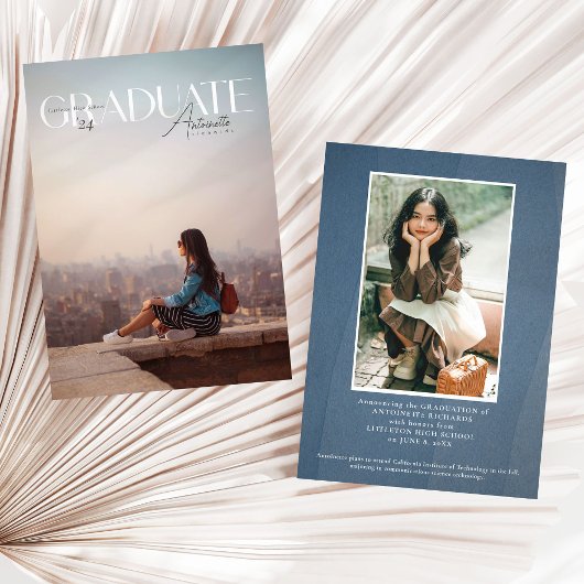 卒業2024 Magazine Photo Cover Grad 案内状