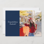 卒業2024 Navy Blue Grad写真パーティー 招待状 (裏面)