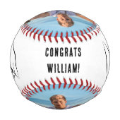 卒業2025の写真カスタム 野球ボール (裏面)